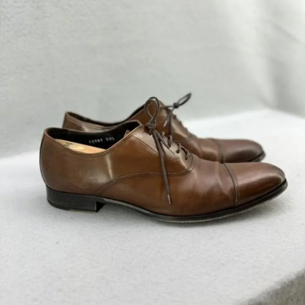TO BOOT NEW YORK 'Brandon' Brown Leather Cap Toe Oxfords Size US 11.5